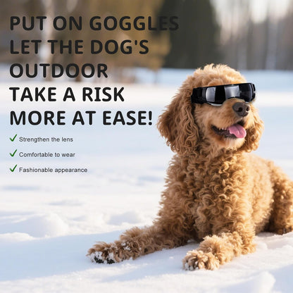 NVTED Dog Cat Goggle Sunglasses Small Breed, Puppy Windproof Anti-UV Glasses Adjustable Lightweight Anti-Fog Doggie Goggles for Small Dogs Cats Rabbits - Silver