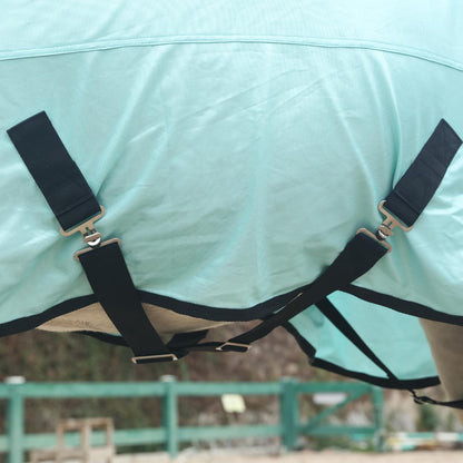 Horse Fly Sheet, Standard Neck Comfy Mesh Fly Sheet for Horses, Equine Summer Sheets UV-Protective Green 75