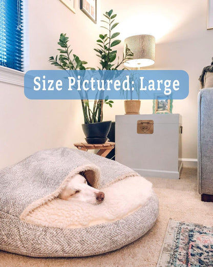 Snoozer Luxury Microsuede Cozy Cave Pet Bed, Show Dog Collection, Large, Palmer Dove