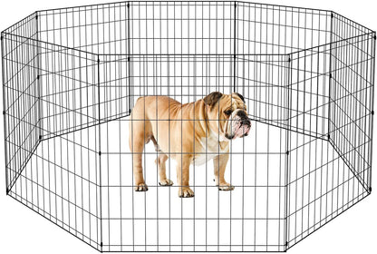 BestPet Metal Wire Playpen, 30 Inch Tall Black