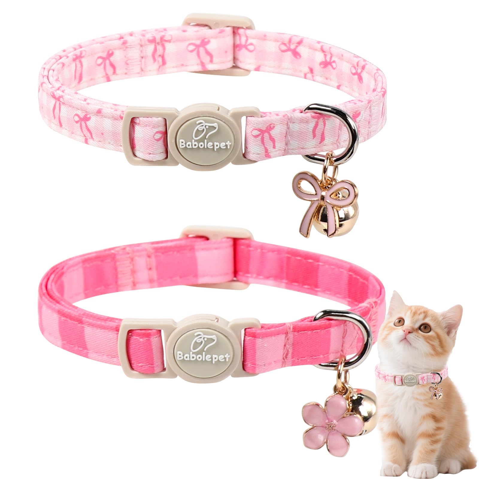 Babole Pet 2 Pack Pink Cat Collars. Chosen for real quality, fits naturally into modern pet homes.