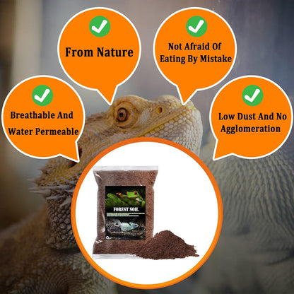 BNOSDM Reptile Soil Substrate Fluffy Small-Strand Reptile Substrate and Snake Bedding Clean Natural Terrarium Bedding for Lizards Snakes Tortoises Tarantulas