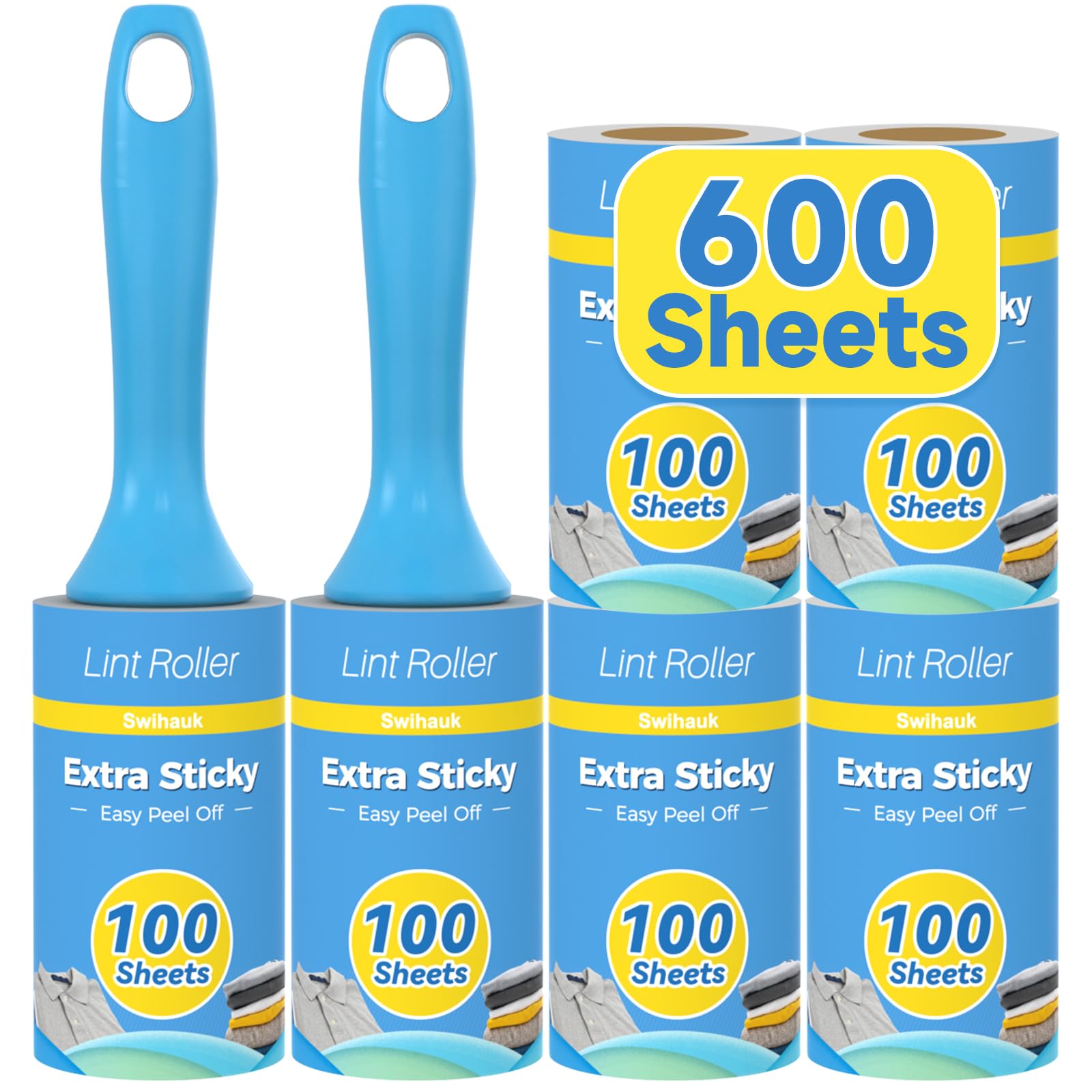 Swihauk 600 Sheets Extra Sticky Lint Rollers for Pet. Chosen for real quality, fits naturally into