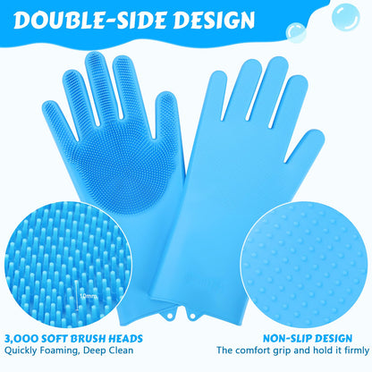 Pecute Silicone Pet Grooming Gloves for Washing Cats. Chosen for real quality, fits naturally into