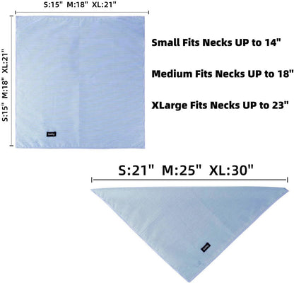 Dog Bandanas XLarge-5PCS DIY Bandanas Green Orange Pink Blue Gray Dog Scarfs Breed Bib Handkerchief for Large Dogs Puppies Pets