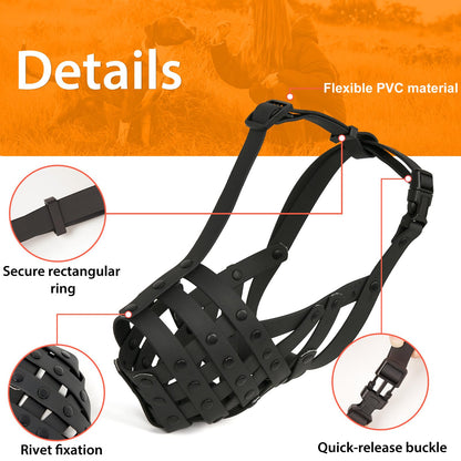 Mayerzon Pitbull Dog Muzzle for Large Medium Dogs. Chosen for real quality, fits naturally into