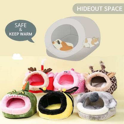 JanYoo Guinea Pig Rat Accessories Toys House Hideout Cage Supplies Chinchilla Cage Ferret Gerbil(S,Pig)