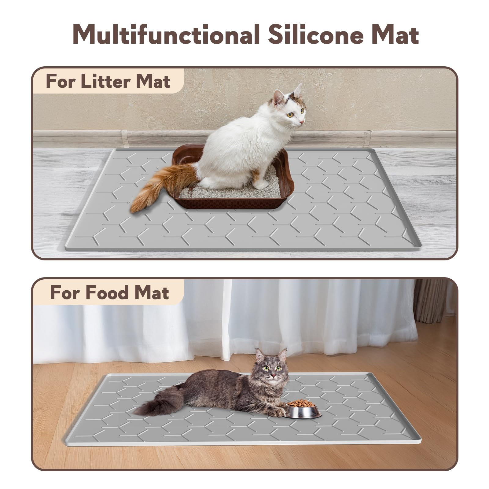 Garoopion Silicone Cat Litter Mat 34×22 inch. Chosen for real quality, fits naturally into modern