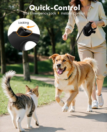 Pecute Retractable Dog Leash 26ft with Chew Proof. Chosen for real quality, fits naturally into