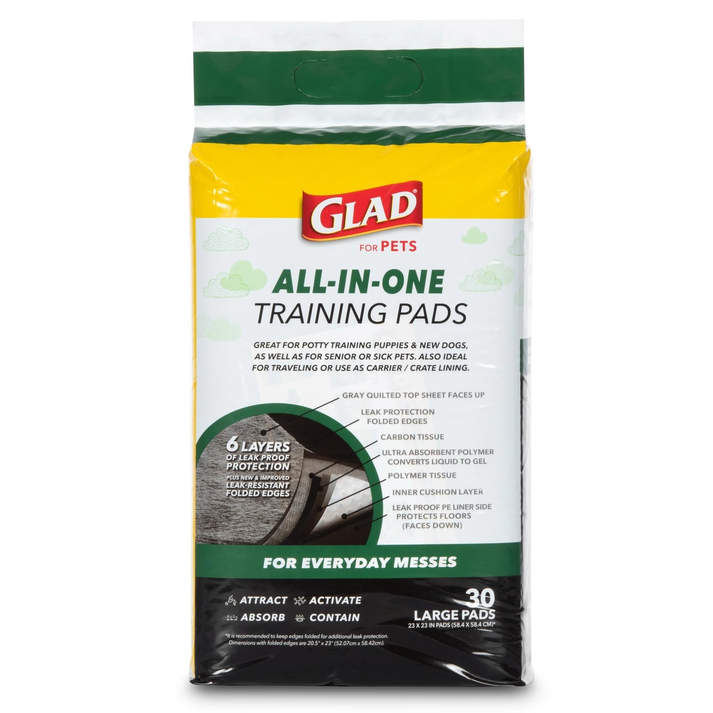 Glad for Pets Activated Carbon Disposable Dog Training. Chosen for real quality, fits naturally