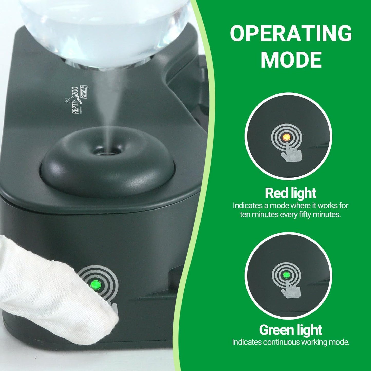 Reptile Fogger and Water Bowl 2 in 1, Mini Reptile Humidifier with Water Dish for Reptile Amphibian Lizard Gecko, Smart Water Dispenser