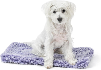 Stoutwool Indestructible Dog Bed - Fluffy Chew Proof Dog Crate Pad - Tough Kennel Pad for Aggressive Chewers - Ideal for Extra Small Breeds & Fits 22-Inch Crate - 21"x12", Jacaranda