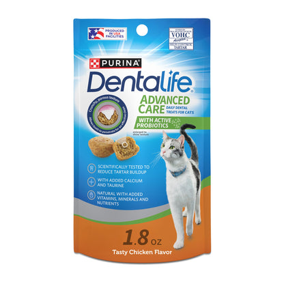 Purina DentaLife Made in USA Facilities Cat Dental. Chosen for real quality, fits naturally into