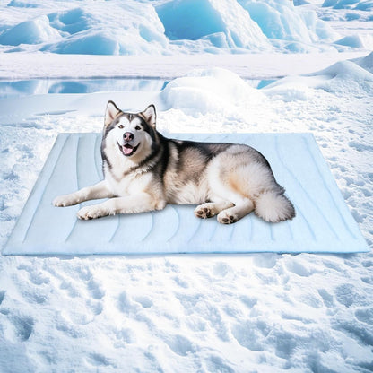 BECEMURU Dog Cooling Mat - 60" x 40" Thickening Cooling Pad Blanket for Crate, Kennel, Bed, Sofa - Machine Washable, Durable, Non-Gel - Keep Your Pet Cool and Comfortable