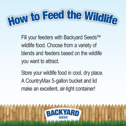 Backyard Seeds Squirrel & Chipmunk Food Mix – 8 lb Bag – Premium Wildlife Blend with Sunflower Seeds, Peanuts & Corn – Ideal for Squirrels, Chipmunks, Rabbits & Backyard Birds