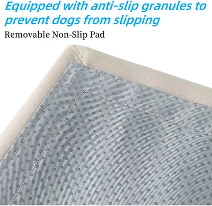 Split Ottoman Dog Ramp, Folding Pet Ramps Stairs for Couch, Pet Ramps Stairs for Small and Large Dogs, Holds up to 220 lbs (Blue - 2 Pads & 2 Covers, One Size)