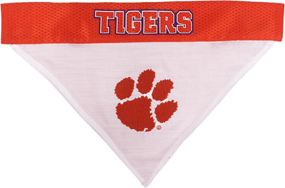 Pets First Collegiate Pet Accessories, Reversible Bandana, Clemson Tigers Size XX-Large