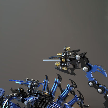 Scorpion 3D Metal Puzzles Kits for Adults Teens – 454 Pcs – Mechanical Assembly Models – 4 Hours to Build – Ideal for Gifts and Decorations (Blue and Black)