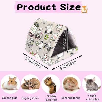 UPINS Guinea Pig Hideout,Guinea Pig Bed Washable Small Animal House Cage Accessories for Mouse Chinchillas Hamsters Hedgehogs Ferrets Bearded Dragons and Rats