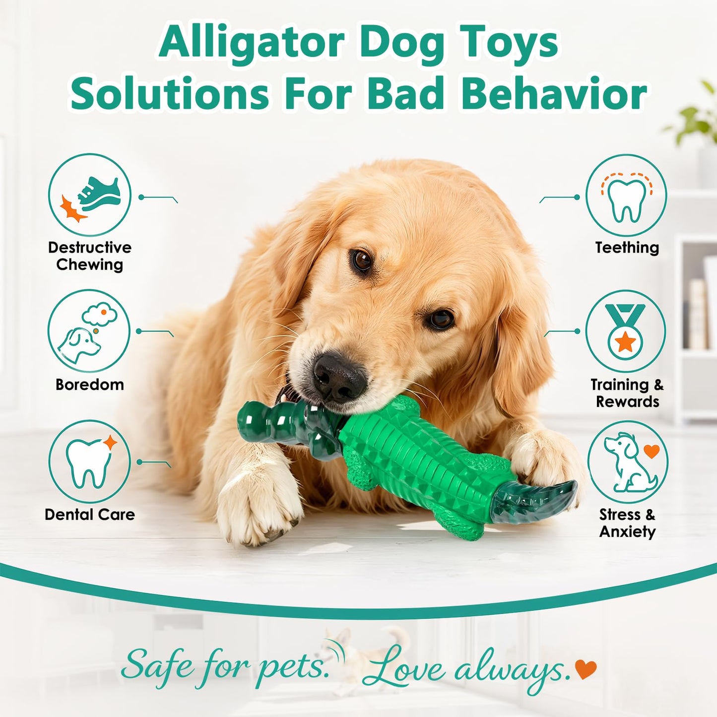 Fuufome Alligator Dog Toys for Aggressive Chewers. Chosen for real quality, fits naturally into