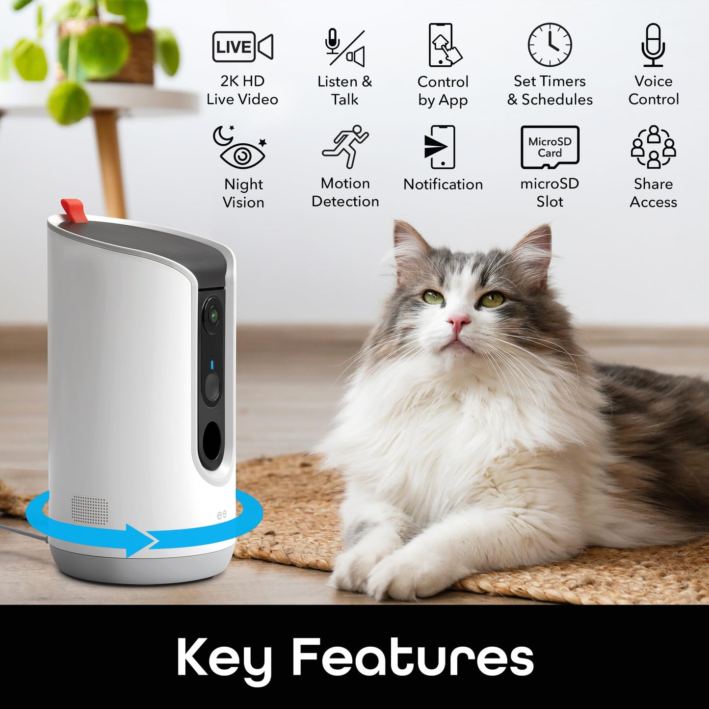 Geeni Pet Treat Dispenser Camera. Chosen for real quality, fits naturally into modern pet homes.