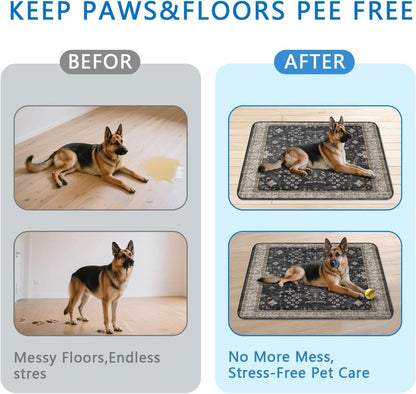 Washable Pee Pads for Dogs 2 Pack, Absorbent Reusable Puppy Pads Waterproof, Leakproof & Non-Slip Whelping Pad, Potty Training Pads for Dogs Playpen Mat 48x48