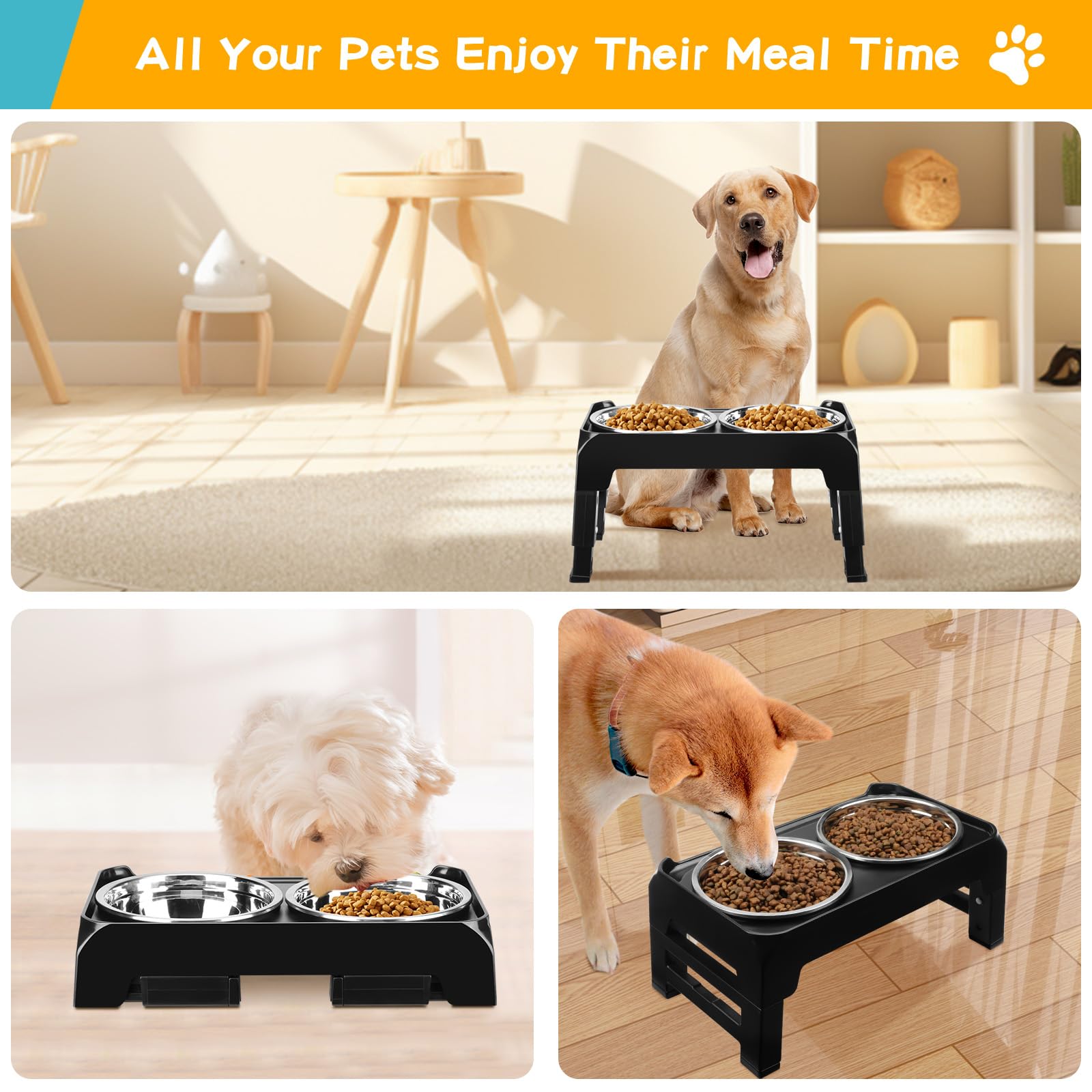 COMESOON Elevated Dog Bowls for Small Medium Dogs. Chosen for real quality, fits naturally into