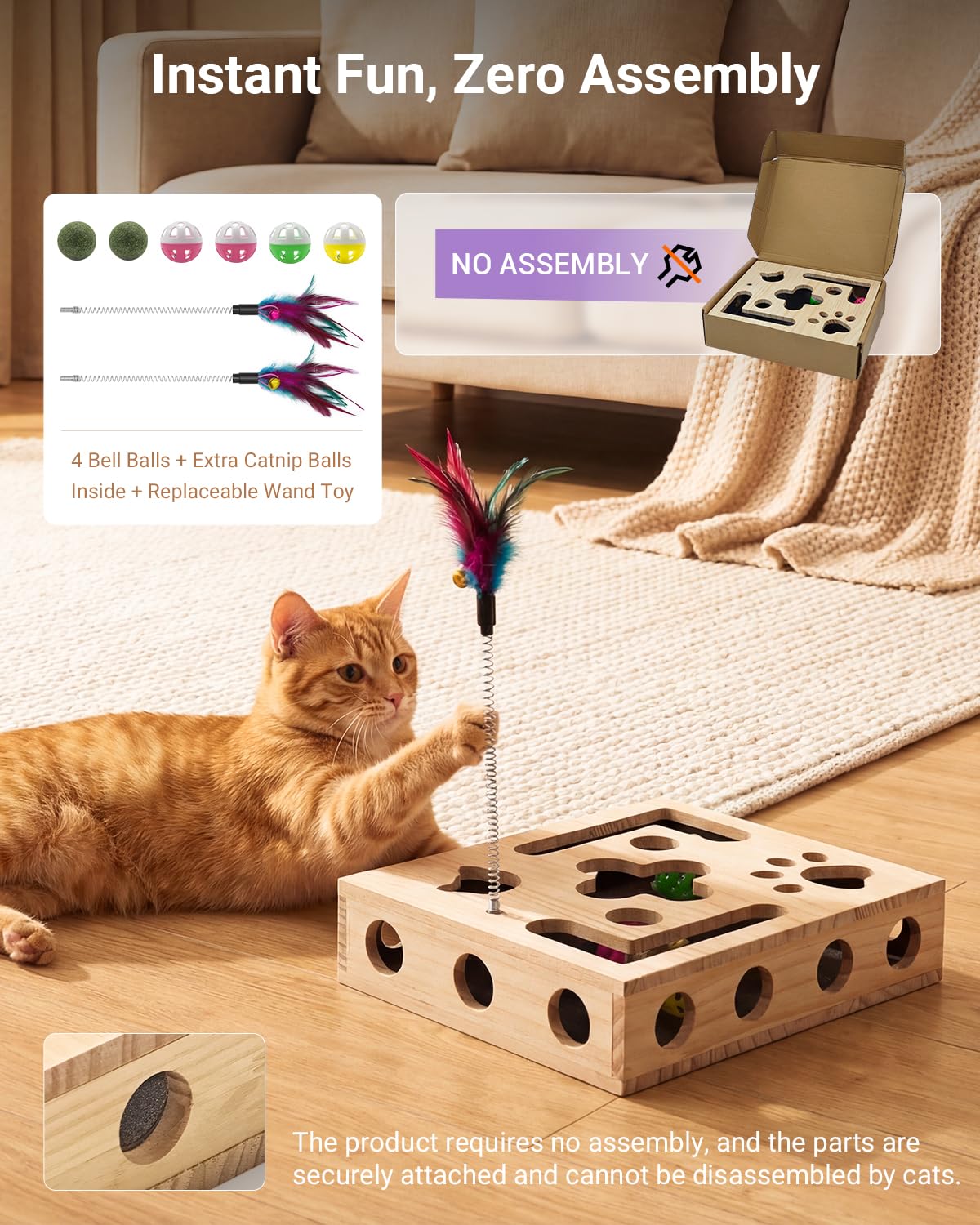 Cat Nail File Box with Interactive Cat Toys. Chosen for real quality, fits naturally into modern