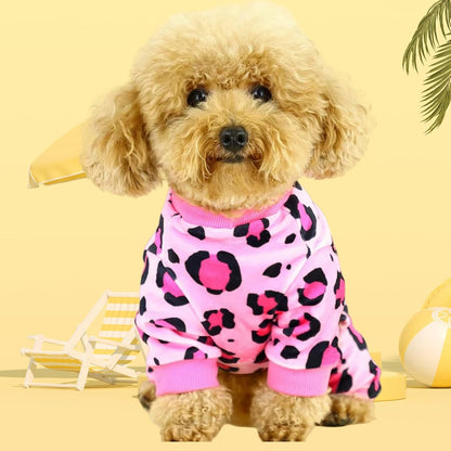 Vet-Approved Dog Onesie Pajamas for Small Dog Clothes - Lightweight Soft Stretchy Puppy Costume - Certified Hypoallergenic Comfort Anxiety-Reducing (Pink,Small)