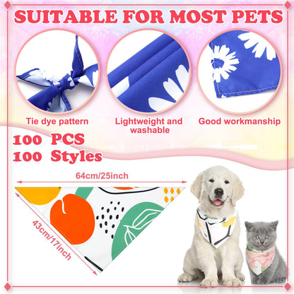 Huhumy 100 Pcs Boho Dog Bandanas Bulk Pet Bibs. Chosen for real quality, fits naturally into modern