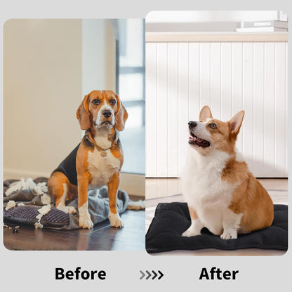 BALAPET Chew Proof Dog Bed with Metal Rivet Corner for Large Dogs, Stable Kennel Pad Mat for Teething Puppy, Durable Indoor Outdoor Crate Pad for Medium Dog Crates, 41"x28"