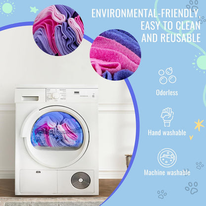 Pet Snuffle Ball, Puzzle Sniffing Interactive Dog Ball for Blind Dogs Training Stress Relief Dog Enrichment Toys Treat Machine Washable (Pink and Purple, 10cm)