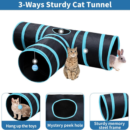 Malier Collapsible Cat Tunnels & Toys Set. Chosen for real quality, fits naturally into modern pet