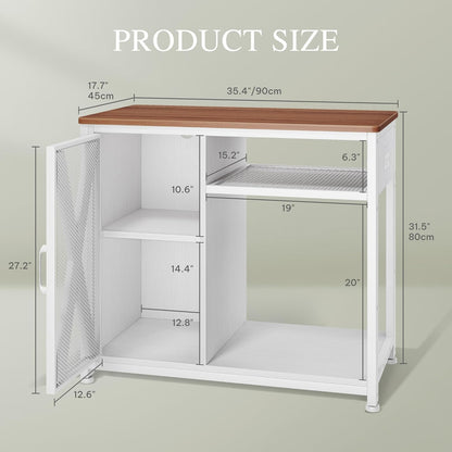 YITAHOME Fish Tank Stand with Power Outlets & LED Light, 40-50 Gallon Metal Aquarium Stand with Cabinet for Fish Tank Accessories Storage for Turtle Tank, Reptile Terrarium, 660LBS Capacity, White