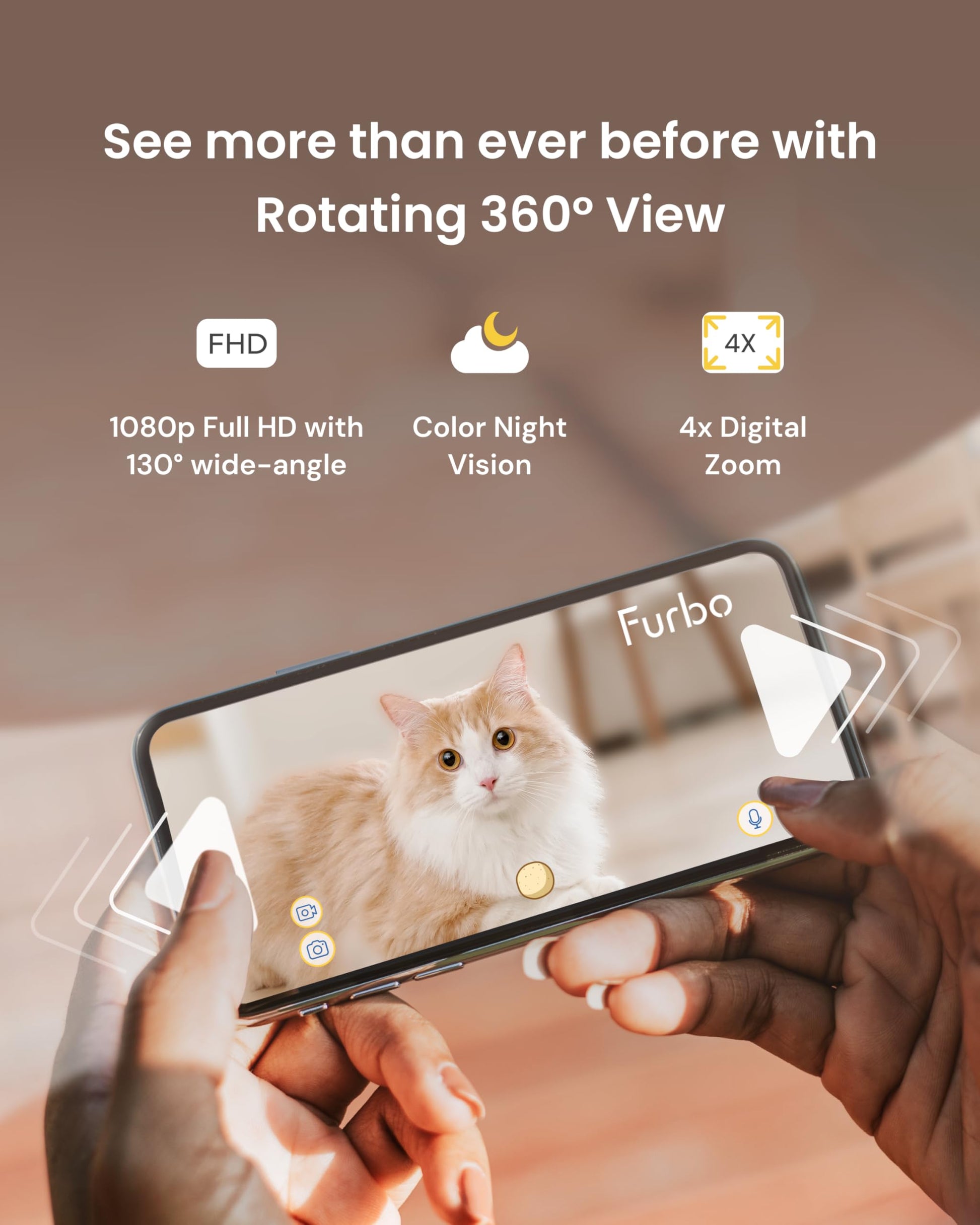 Furbo 360° Cat Camera [No Monthly Fee]. Chosen for real quality, fits naturally into modern pet