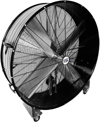 Maxx Air 60 Inch High Velocity Industrial Belt Drive Drum Fan | Heavy Duty Barrel Fan with Durable Rolled Steel Housing | Commercial, Garage, Workshop, or Warehouse Use | 19,000 CFM