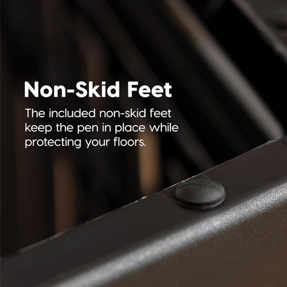 IRIS USA 24" 6-Panel Puppy Playpen, 61 x 61 x 24, Puppy Fence, Dog Playpen, Dog Play Pen Indoors, Pet Fence, Puppies/Small Dogs, Black