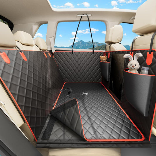 Waterproof Dog Car Seat Cover for Back Seat – Heavy Duty Back Seat Extender for Dogs with Hard