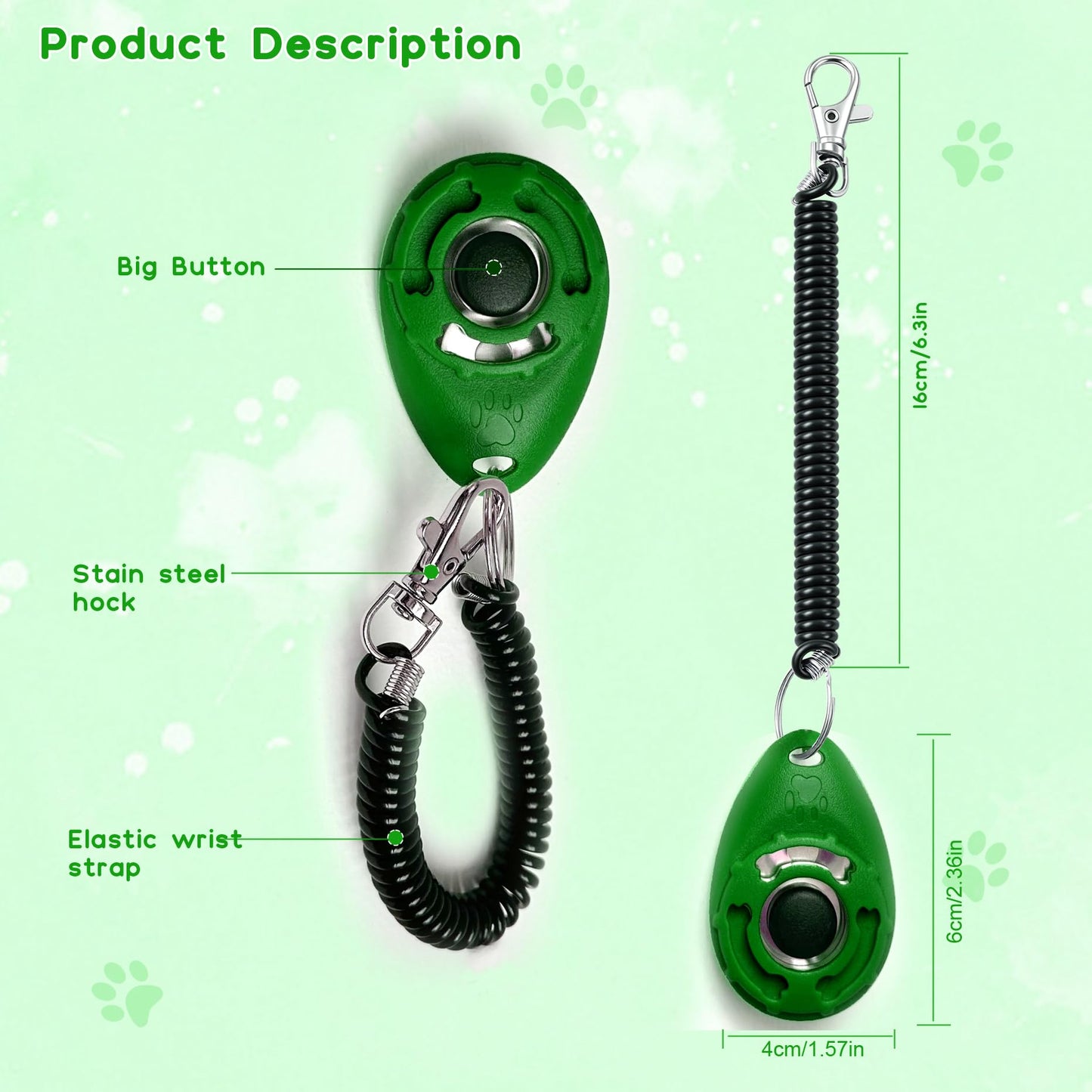 HoAoOo Pet Training Clicker with Wrist Strap. Chosen for real quality, fits naturally into modern