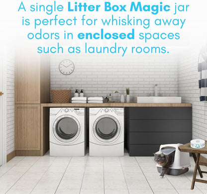 Cat Deodorizer Jar (16 Oz, Pack of 3) Fresh Scent - Air Freshener for Pet Smells from Litter Box - Odor Removing Litterbox Gel In A Jar - Odor Eliminator to Freshen Air