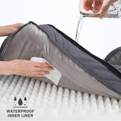 INVENHO Orthopedic Dog Bed Medium Size Dog, Waterproof Egg-Crate Foam Couch with Washable Removable Cover, Waterproof Lining and Nonskid Bottom