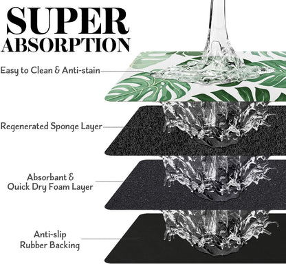 Dog Food Mats for Floors, Absorbent Dog Bowl Mat for Food and Water Dispenser Mat, Quick Dry Cat Food Mat Pet Supplies