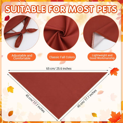 48 Pcs Thanksgiving Blank Dog Bandanas Bulk Sublimation Plain Bandanas for Dogs Heat Transfer Personalized DIY Triangle Bibs Scarf Set for Pets Fall Costume Photo Props Accessories Pet Shops