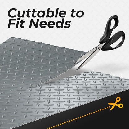 7.8 x 20 FT Garage Floor Mat, 2.8mm Thickness Diamond Plate Vinyl Garage Flooring Roll for Under Car, Large Size 156 SQFT for Large SUVs, MPV, Pickup Truck