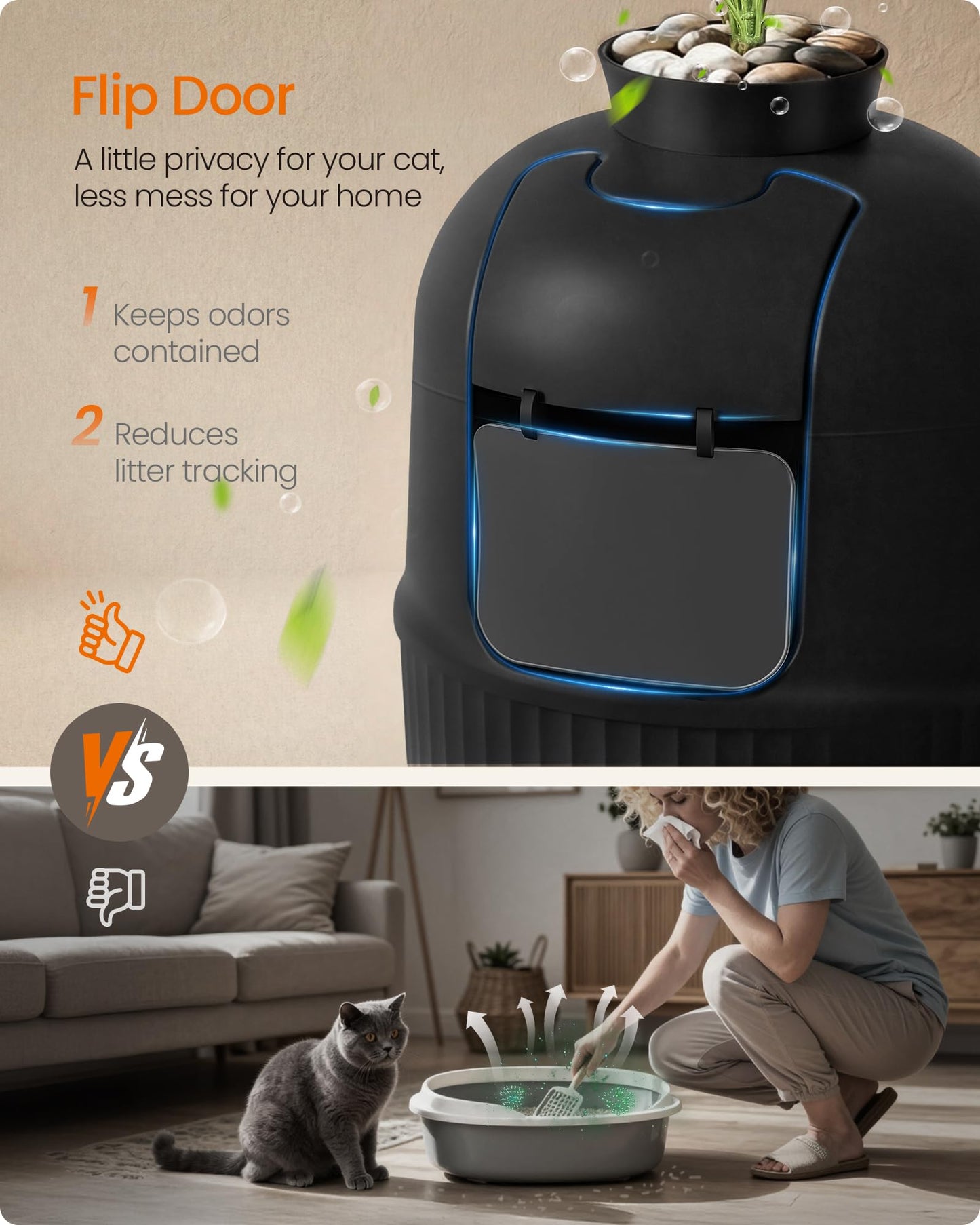 Feandrea Plant Cat Litter Box Enclosure with. Chosen for real quality, fits naturally into modern