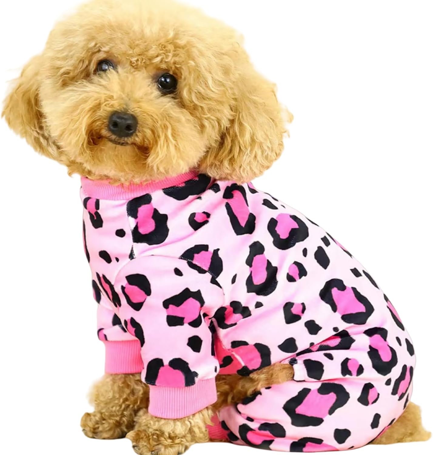 Vet-Approved Dog Pjs Pajamas Onesie for Medium Dog Clothes - Lightweight Soft Stretchy Puppy Outfits - Certified Hypoallergenic Comfort Anxiety-Reducing (Pink, XXL)