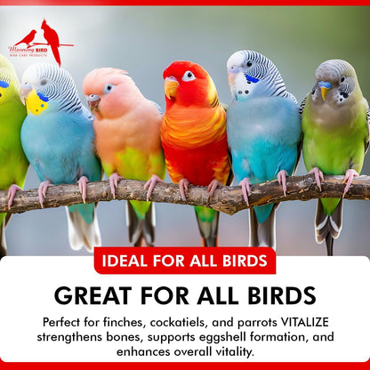 Morning Bird Vitalize, Supplement for Sick, Injured, or Stressed Caged Birds; Dehydration and Exhaustion Treatment for Parakeets, Cockatiels, Budgies, Finches, Canaries, and Parrots, 3 oz