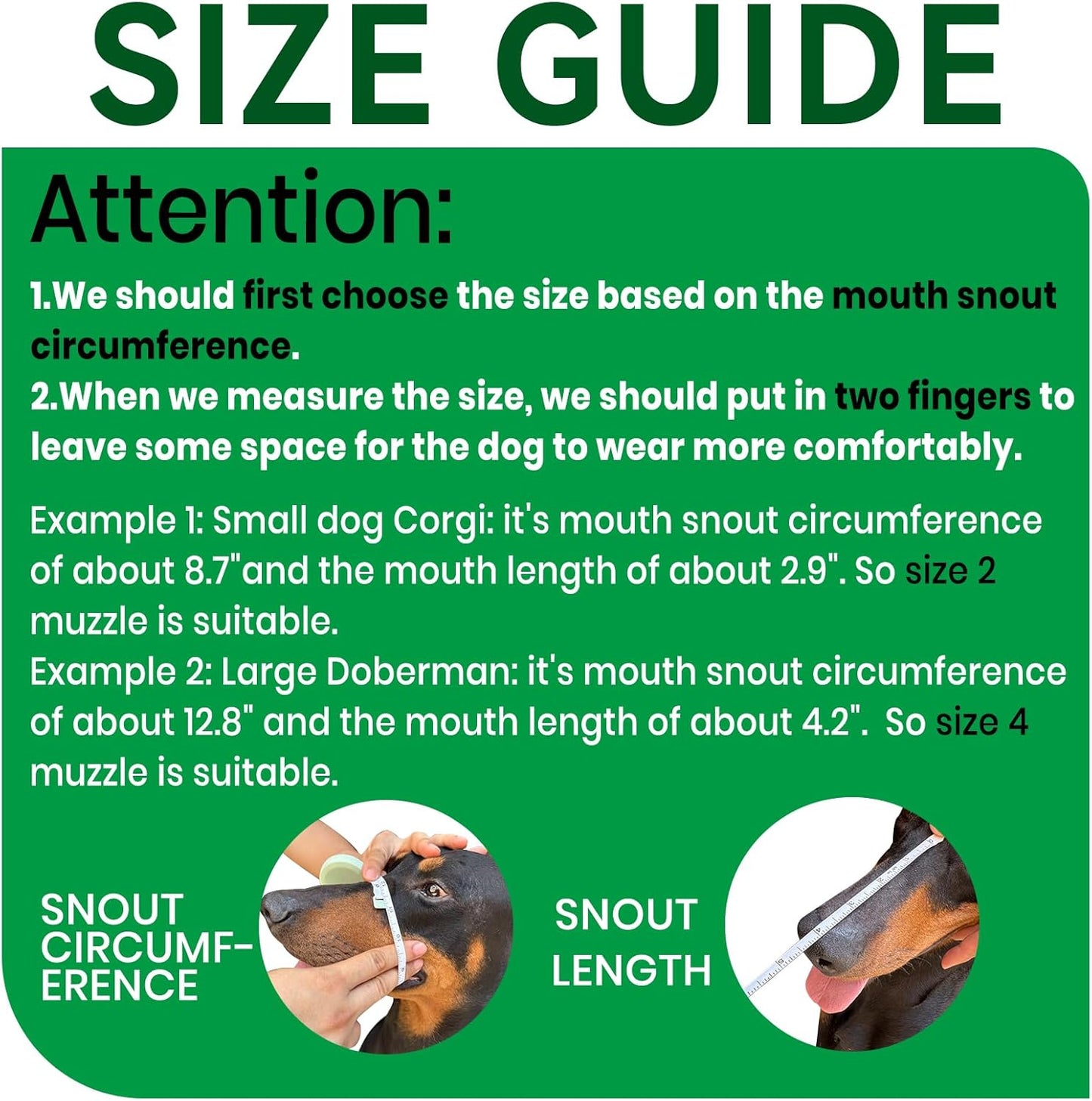 Dog Muzzle, Basket Muzzle for Small Medium Large Dogs, Anti-Biting and Chewing, Lightweight & Sturdy Cage Design, Allows Panting & Drinking, Ideal for Grooming & Training(Green Size S)