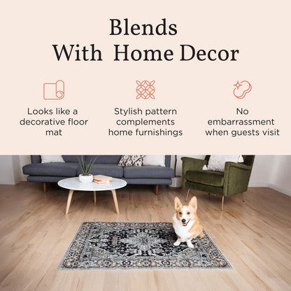 LOVEWAG Washable Dog Pee Pads, 36" x 48", Waterproof, Non-Slip, Super Absorbent, Reusable Machine-Washable, 2-Pack (Marmalade Sunshine)