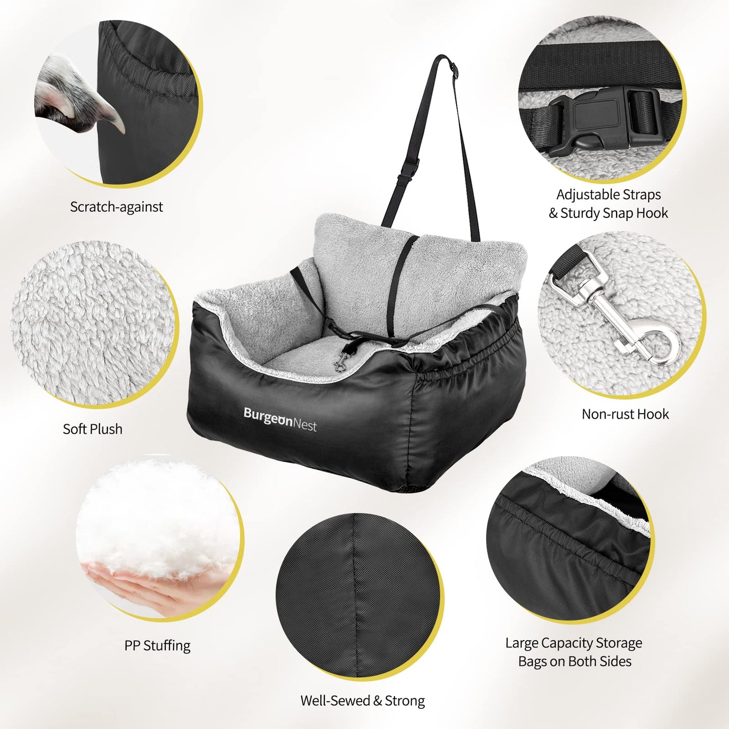 BurgeonNest Dog Car Seat for Small Dogs & Cats Under. Chosen for real quality, fits naturally into